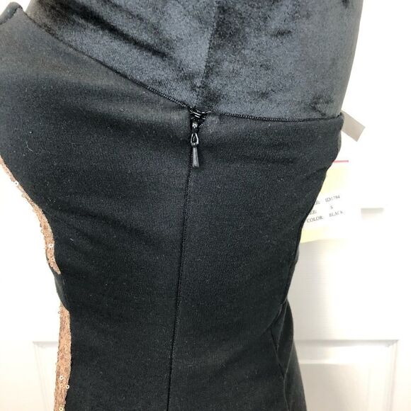 NWT Ina black and gold sequin strapless mini dress - Picture 14 of 14